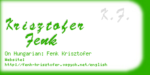 krisztofer fenk business card